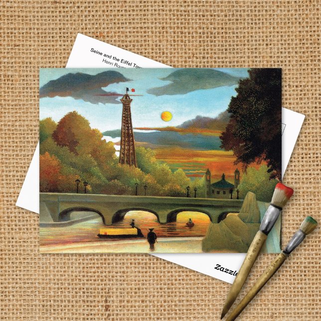 Carte Postale Tour Eiffel coucher de soleil Henri Rousseau (Créateur téléchargé)