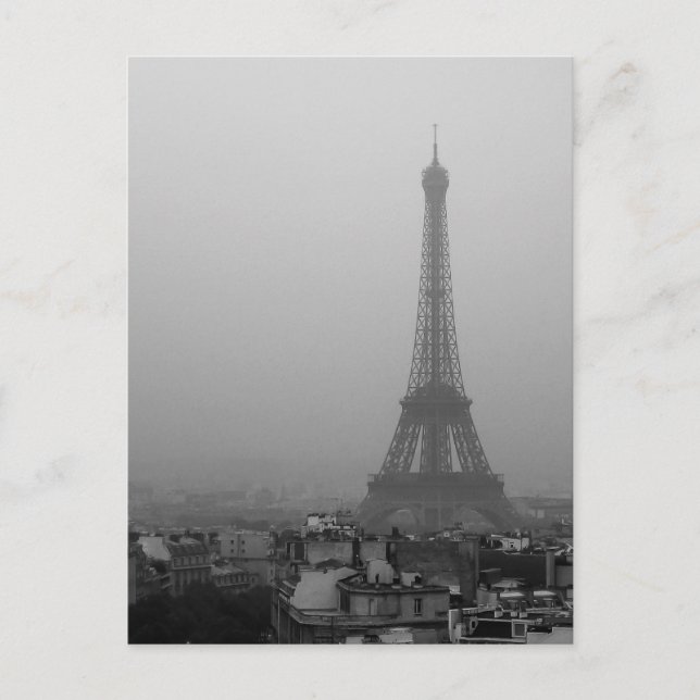 Carte Postale Tour Eiffel dans la brume (Devant)