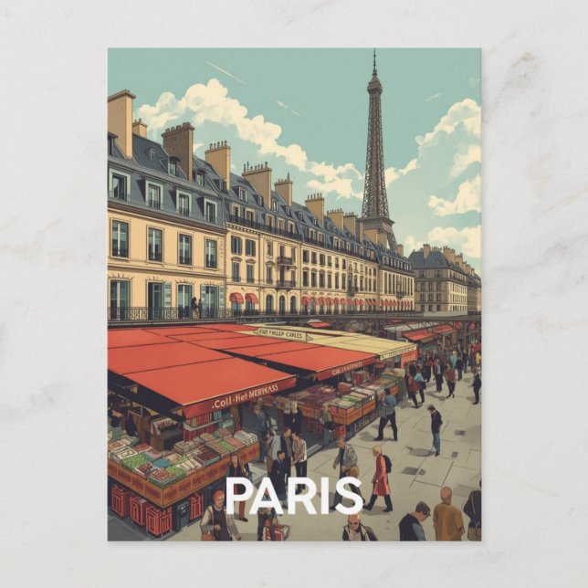 Carte Postale Tour Eiffel de Paris (Devant)