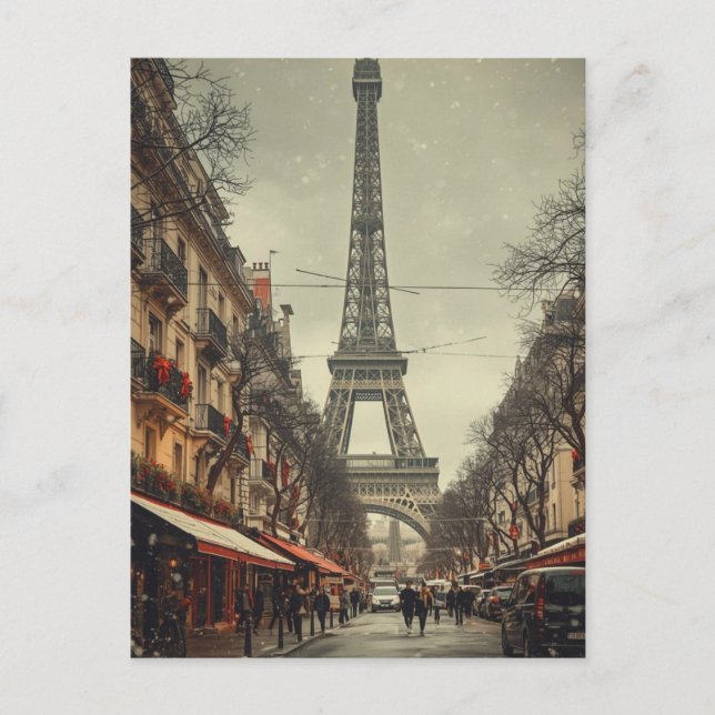 Carte Postale Tour Eiffel de Paris (Devant)