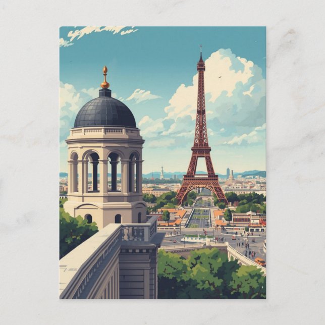 Carte Postale Tour Eiffel de Paris (Devant)