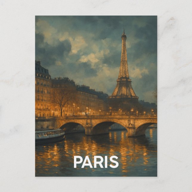 Carte Postale Tour Eiffel de Paris (Devant)