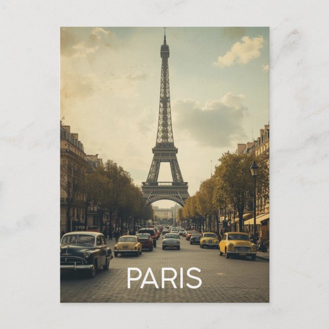 Carte Postale Tour Eiffel de Paris (Devant)