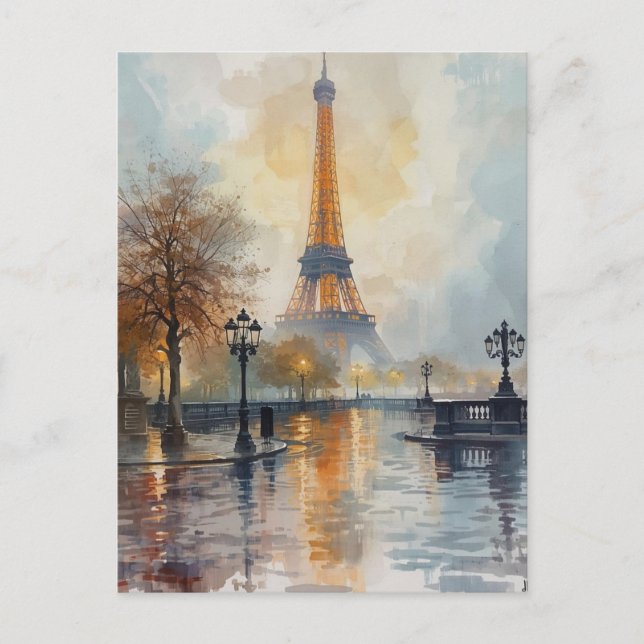 Carte Postale Tour Eiffel de Paris (Devant)