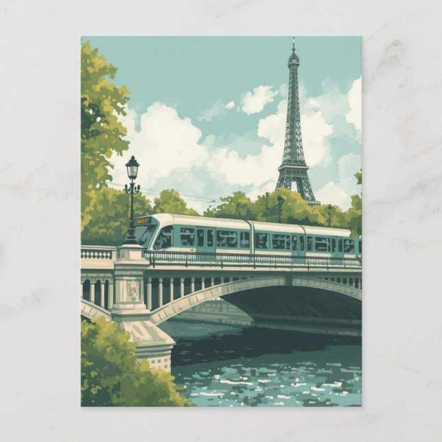 Carte Postale Tour Eiffel de Paris (Devant)