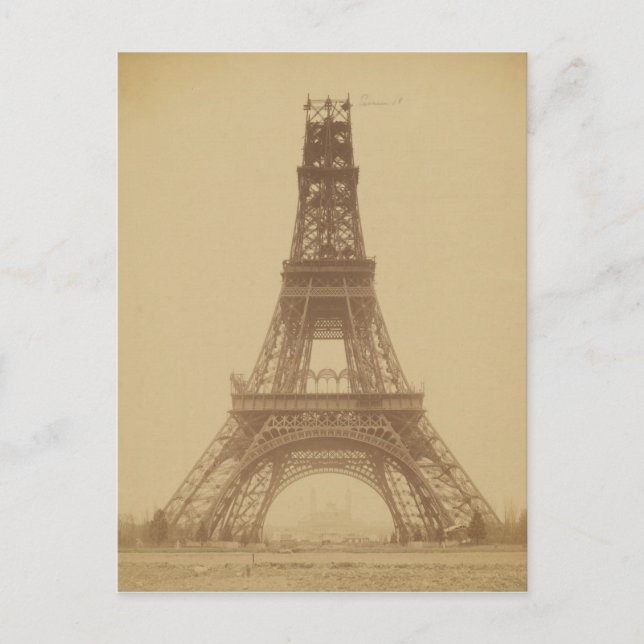Carte Postale Tour Eiffel en construction 1888 (Devant)
