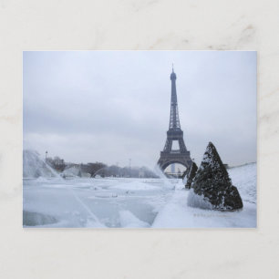 Carte Postale Tour Eiffel en hiver