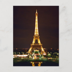 Carte Postale Tour Eiffel en Nuit - Couleur