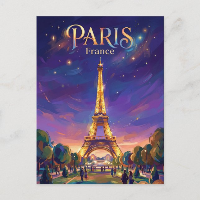 Carte Postale Tour Eiffel France (Devant)