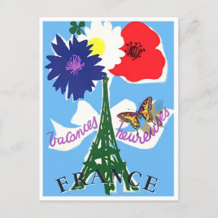 Carte Postale Tour Eiffel France voyage millésime