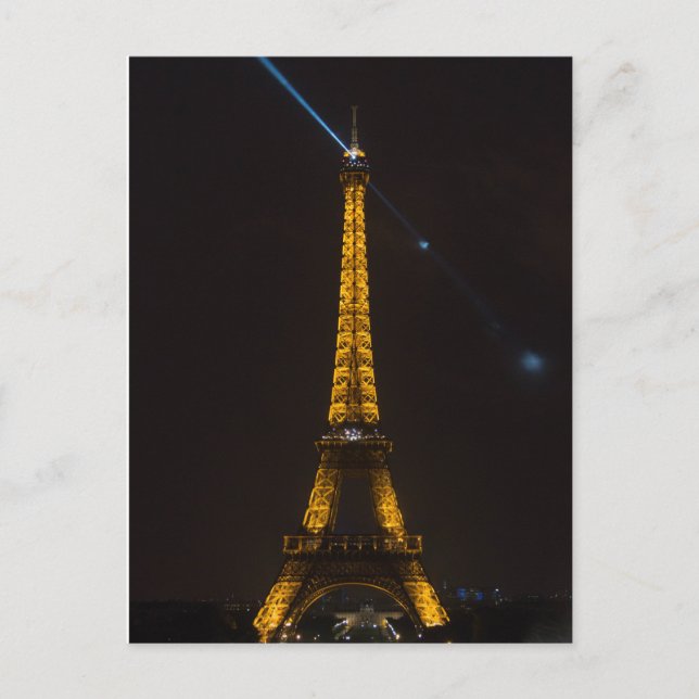Carte Postale Tour Eiffel illuminée : Paris de nuit (Devant)