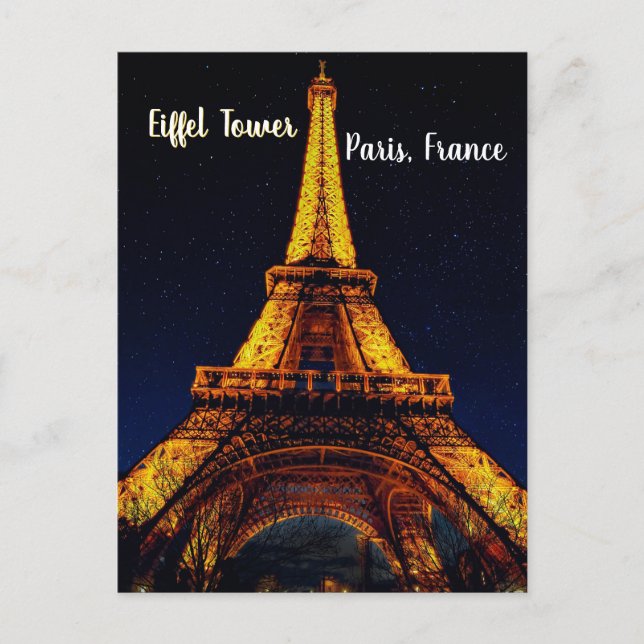 Carte Postale Tour Eiffel la nuit – Paris (Devant)