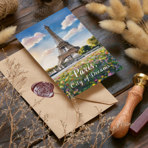 Carte Postale Tour Eiffel lever du soleil à Paris