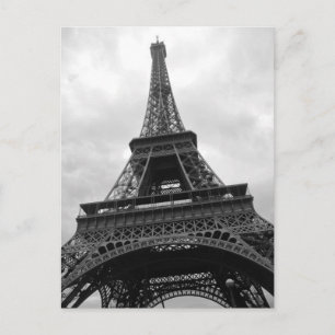 Carte Postale Tour Eiffel Noir & Blanc Paris City Europe