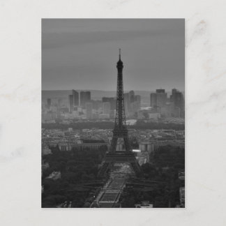 Carte Postale Tour Eiffel Noir Blanc Paris Europe Voyage
