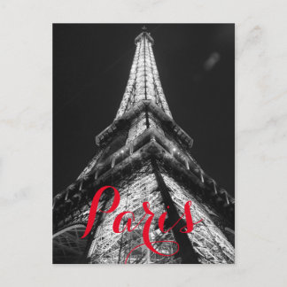 Carte Postale Tour Eiffel Noir & Blanc Paris France Classique