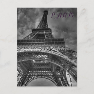 Carte Postale Tour Eiffel Noir & Blanc Paris Voyage européen