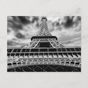 Carte Postale Tour Eiffel Noir & Blanc Paris Voyage Français