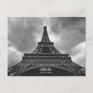 Carte Postale Tour Eiffel Noir & Blanc Paris Voyage Français