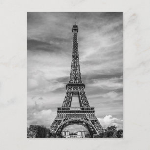 Carte Postale Tour Eiffel Noir & Blanc Ville de Paris