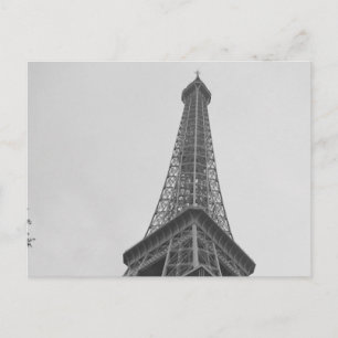 Carte Postale Tour Eiffel noir et blanc à Paris