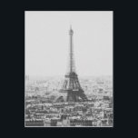 Carte Postale Tour Eiffel noir et blanc Paris Photographie<br><div class="desc">Photo cool de la Tour Eiffel à Paris,  en noir et blanc,  éditée dans une ambiance vintage et ancienne.</div>
