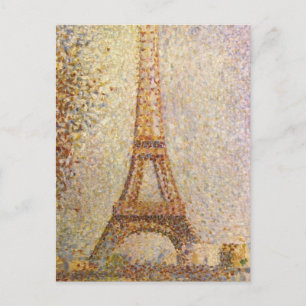 Carte Postale Tour Eiffel par Georges Seurat, Art Vintage