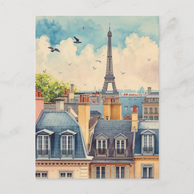Carte Postale Tour Eiffel Paris (Devant)
