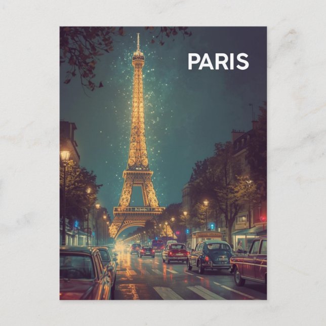 Carte Postale Tour Eiffel Paris (Devant)