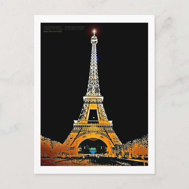 Carte Postale Tour Eiffel, Paris, France (Devant)