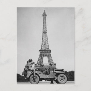 Carte Postale Tour Eiffel Paris France 2ÈME GUERRE MONDIALE