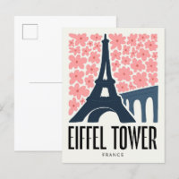 Tour Eiffel Paris France abstrait Voyage floral