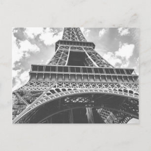 Carte Postale Tour Eiffel, Paris, France en noir et blanc