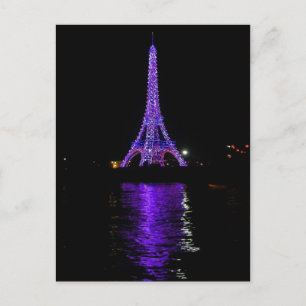 Carte Postale Tour Eiffel Paris France Lumières Destinée