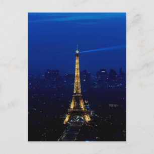 Carte Postale Tour Eiffel Paris La Nuit