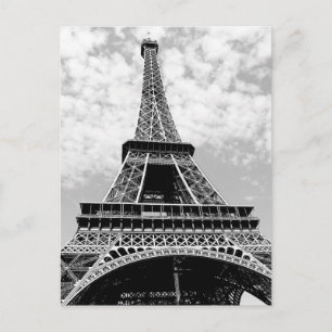 Carte Postale Tour Eiffel Paris noir et blanc