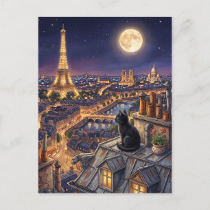 Carte Postale Tour Eiffel Paris Toits France