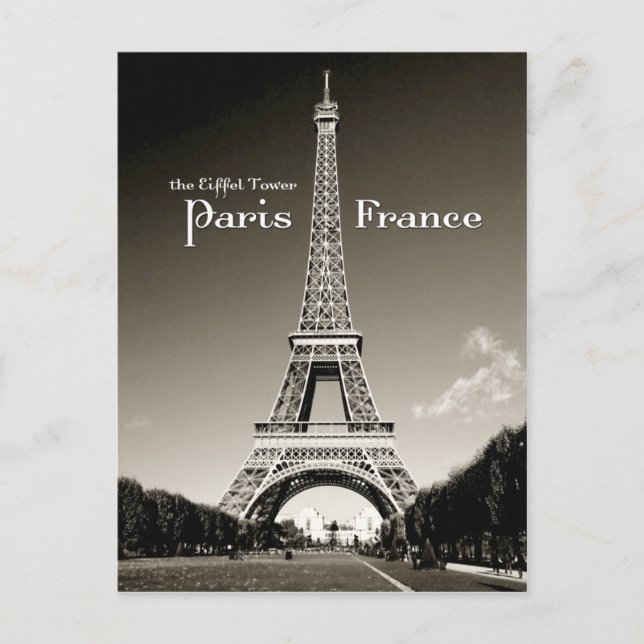 Carte Postale tour eiffel rétro (Devant)