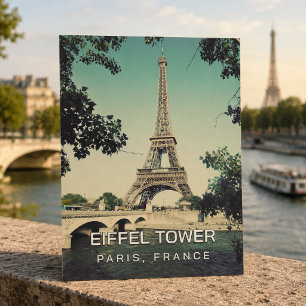 Carte Postale Tour Eiffel Rétro Vintage Paris France Rustique