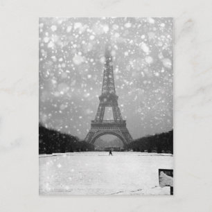 Carte Postale Tour Eiffel sous la neige 1964 - Robert Doisneau