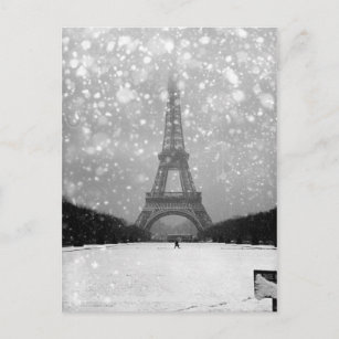 Carte Postale Tour Eiffel sous la neige 1964 - Robert Doisneau