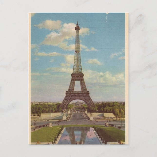 Carte Postale Tour Eiffel vintage (Devant)