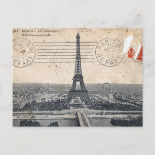 Carte postale Tour Eiffel vintage