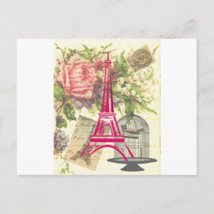 Carte Postale Tour Eiffel vintage