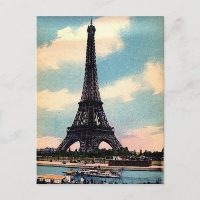 Carte Postale Tour Eiffel vintage (Devant)