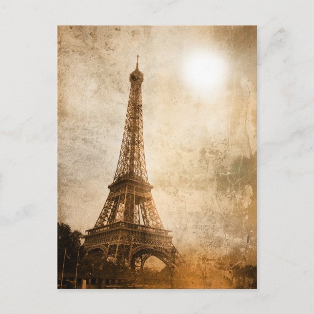 Carte Postale Tour Eiffel vintage (Devant)