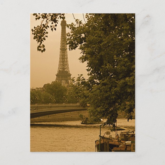 Carte Postale Tour Eiffel vintage (Devant)