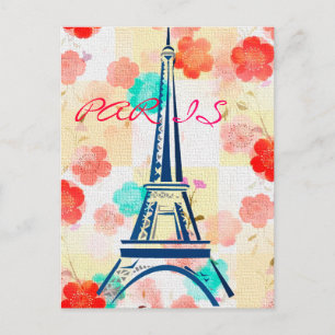 Carte Postale Tour Eiffel vintage Paris