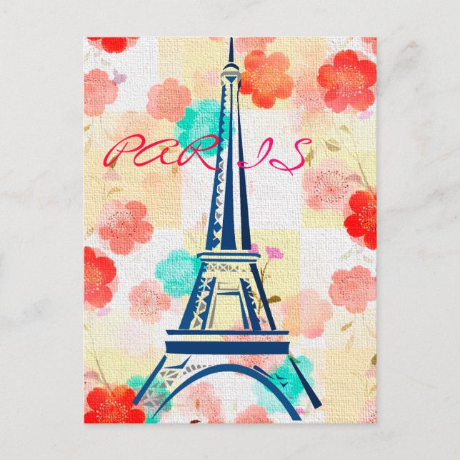 Carte Postale Tour Eiffel vintage Paris (Devant)