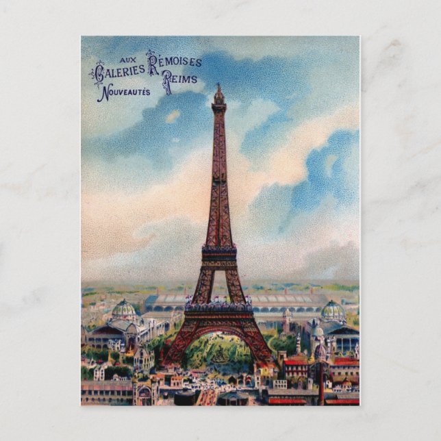Carte postale Tour Eiffel vintage Paris (Devant)